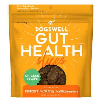 Dogswell Gut Health Slices Chicken Recipe Dog Treats 8 oz Bag product detail number 1.0
