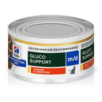 Hill's Prescription Diet m/d GlucoSupport Chicken & Liver Stew Wet Cat Food - 2.9 oz Cans - Case of 24  product detail number 1.0