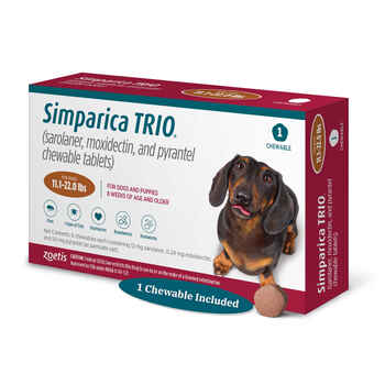 Simparica TRIO 1pk 11.1-22.0 lbs Chew product detail number 1.0