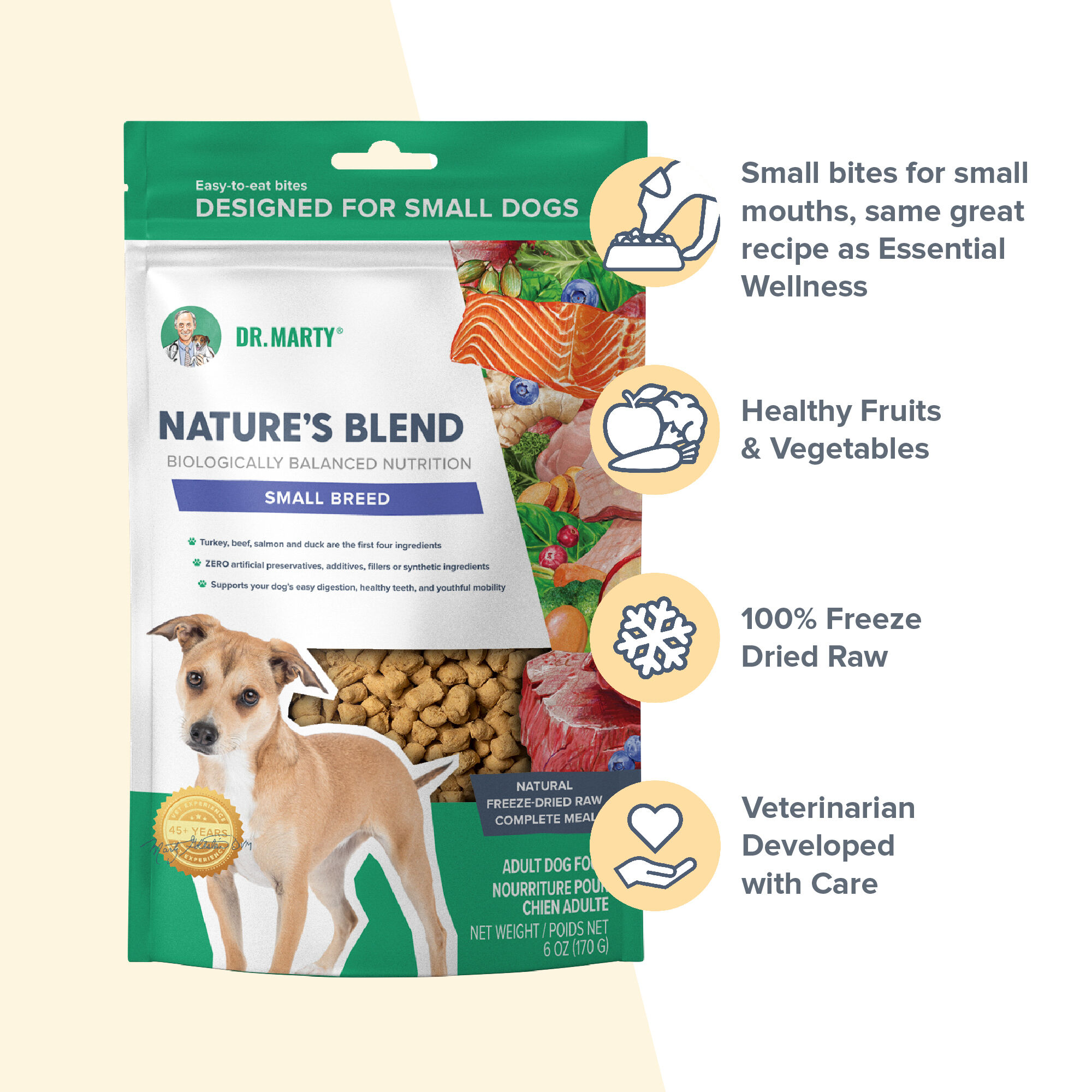 Dr. Marty Nature s Blend Small Breed Premium Freeze Dried Raw Dog