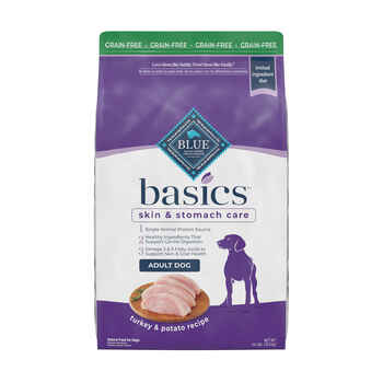 Blue Buffalo BLUE Basics Skin & Stomach Care Grain-Free Turkey & Potato Recipe Adult Dry Dog Food 24 lb Bag product detail number 1.0