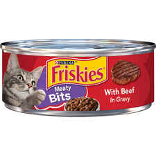 Friskies Meaty Bits with Beef In Gravy Wet Cat Food-product-tile