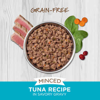 Instinct Raw Adult Grain Free Minced Recipe with Real Tuna Natural Cat Food 3.5 oz Cups - Case of 12