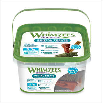 Whimzees® by Wellness Variety Box Natural Grain Free Dental Chews for Dogs Small - 56 count - 1.85 lb Tub product detail number 1.0