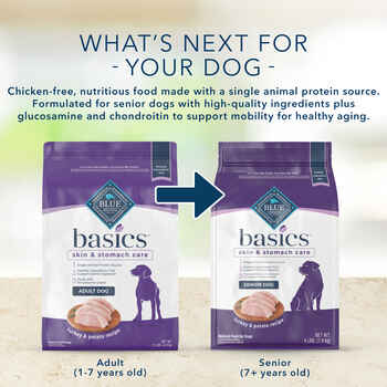 Blue Buffalo BLUE Basics Skin & Stomach Care Grain-Free Turkey & Potato Recipe Adult Dry Dog Food 24 lb Bag