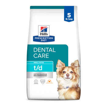 Hill's Prescription Diet t/d Dental Care Small Bites Chicken Flavor Dry Dog Food - 5 lb Bag product detail number 1.0