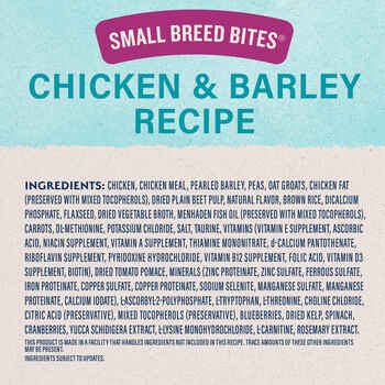 Natural Balance® Original Ultra™ All Life Stage Chicken & Barley Small Breed Bites Recipe Dry Dog Food 4 lb