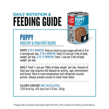 ORIJEN Puppy Poultry & Fish Pâté Wet Dog Food 12.8 oz Cans - Case of 12 