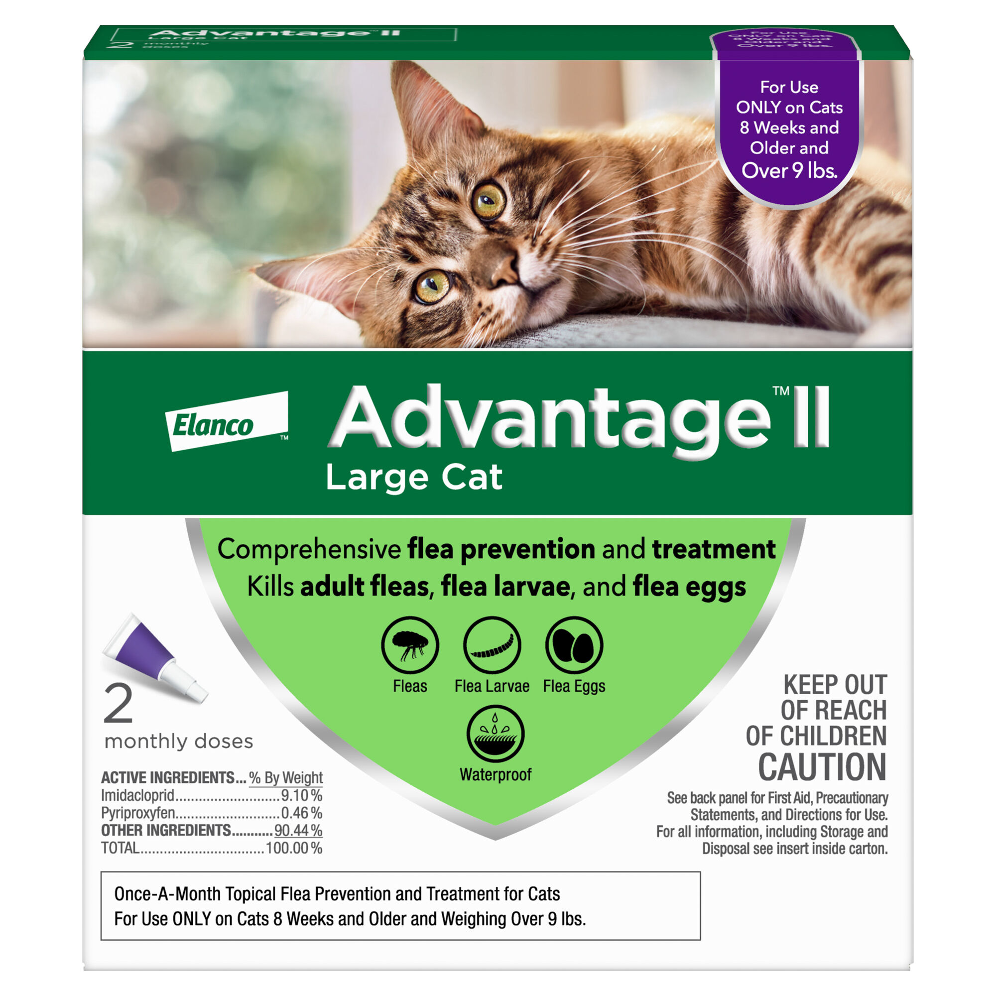 Advantage II 2 pk Cat Over 9 lbs 1800PetMeds