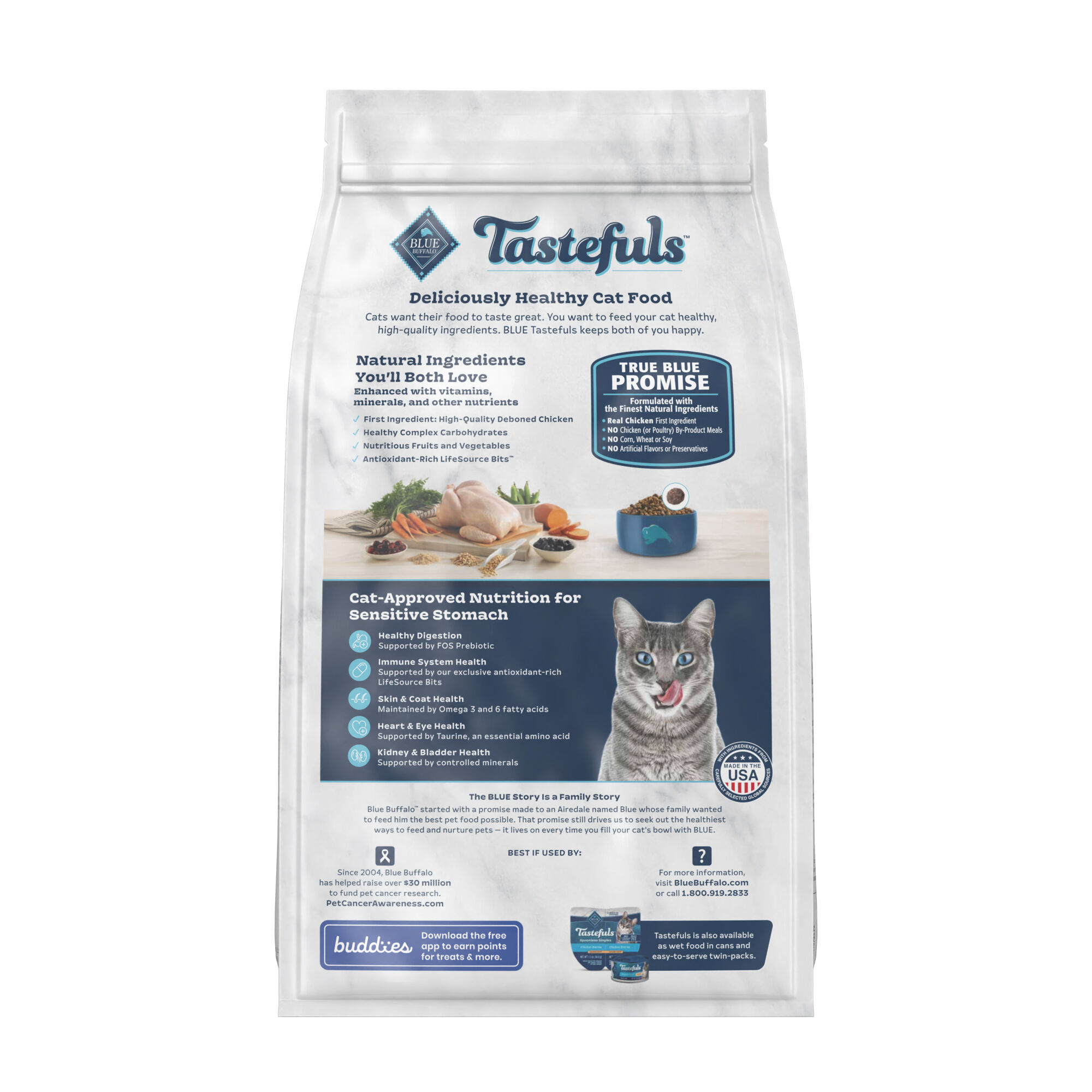 Blue Buffalo Tastefuls Adult Cat Sensitive Stomach Chicken