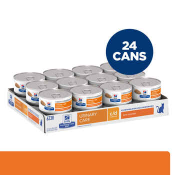 Hill's Prescription Diet c/d Multicare Urinary Care with Chicken Wet Cat Food - 5.5 oz Cans - Case of 24