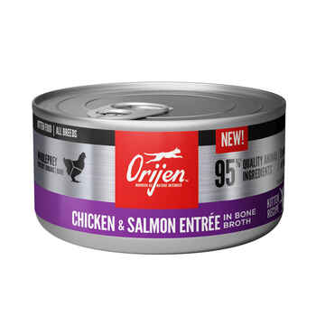ORIJEN Chicken + Salmon Entrée in Bone Broth Wet Kitten Food 3 oz Can - Case of 24 product detail number 1.0