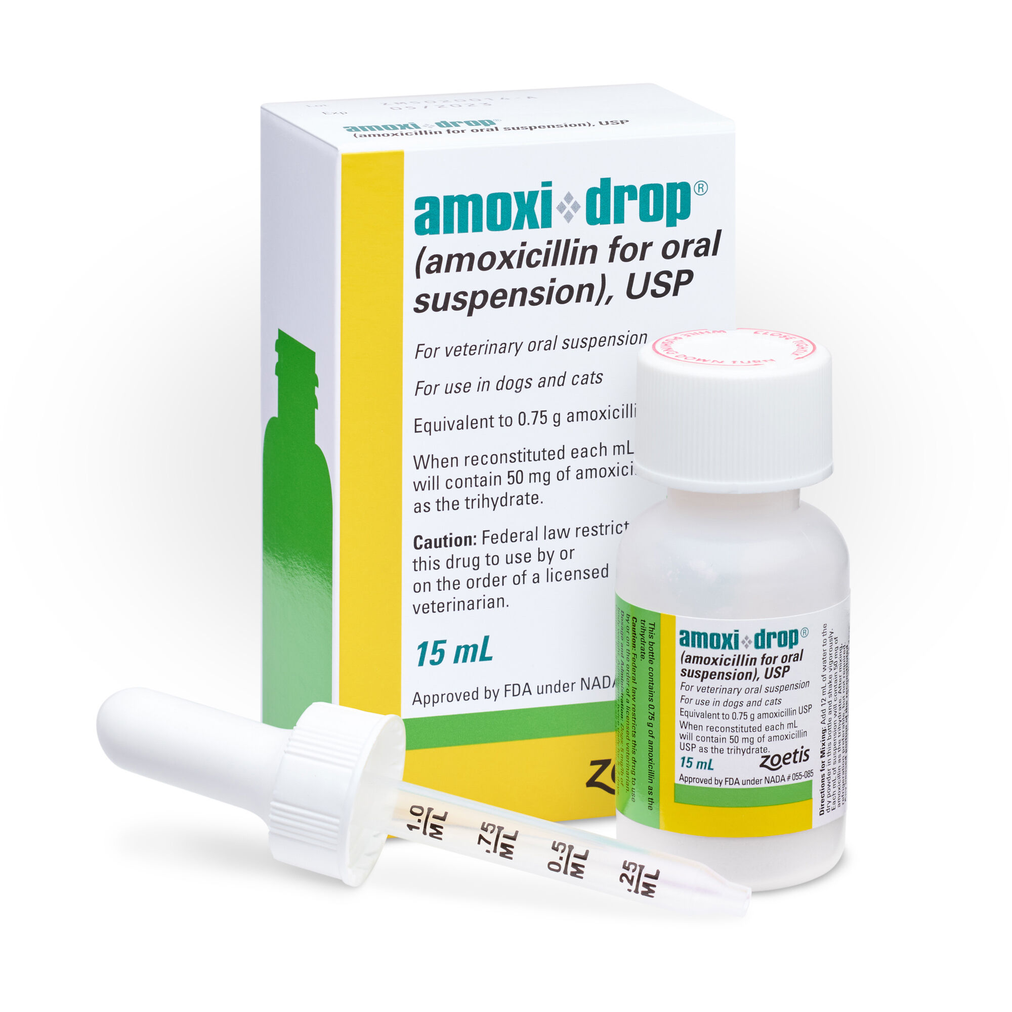 Amoxicillin Drops Oral Antibiotic For Dogs Cats 1800PetMeds   2095 