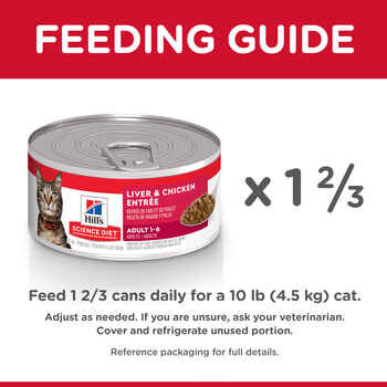 Hill's Science Diet Adult Liver & Chicken Entrée Wet Cat Food - 5.5 oz Cans - Case of 24