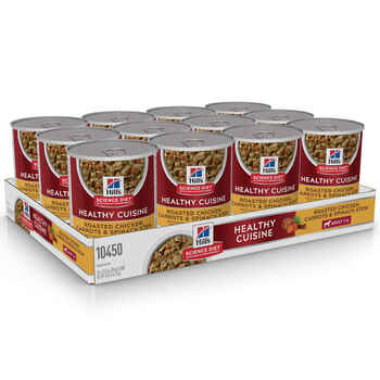 Hill's Science Diet Adult Healthy Cuisine Roasted Chicken, Carrots, & Spinach Stew Wet Dog Food - 12.5 oz Cans - Case of 12
