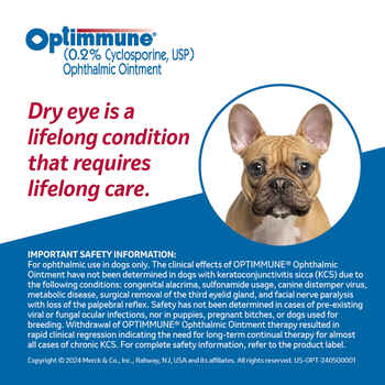 OPTIMMUNE (0.2% Cyclosporine, USP) Ophthalmic Ointment - 3.5 gm Tube