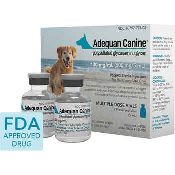 Adequan for Dogs 100 mg/ml 2 x 5 ml Vials