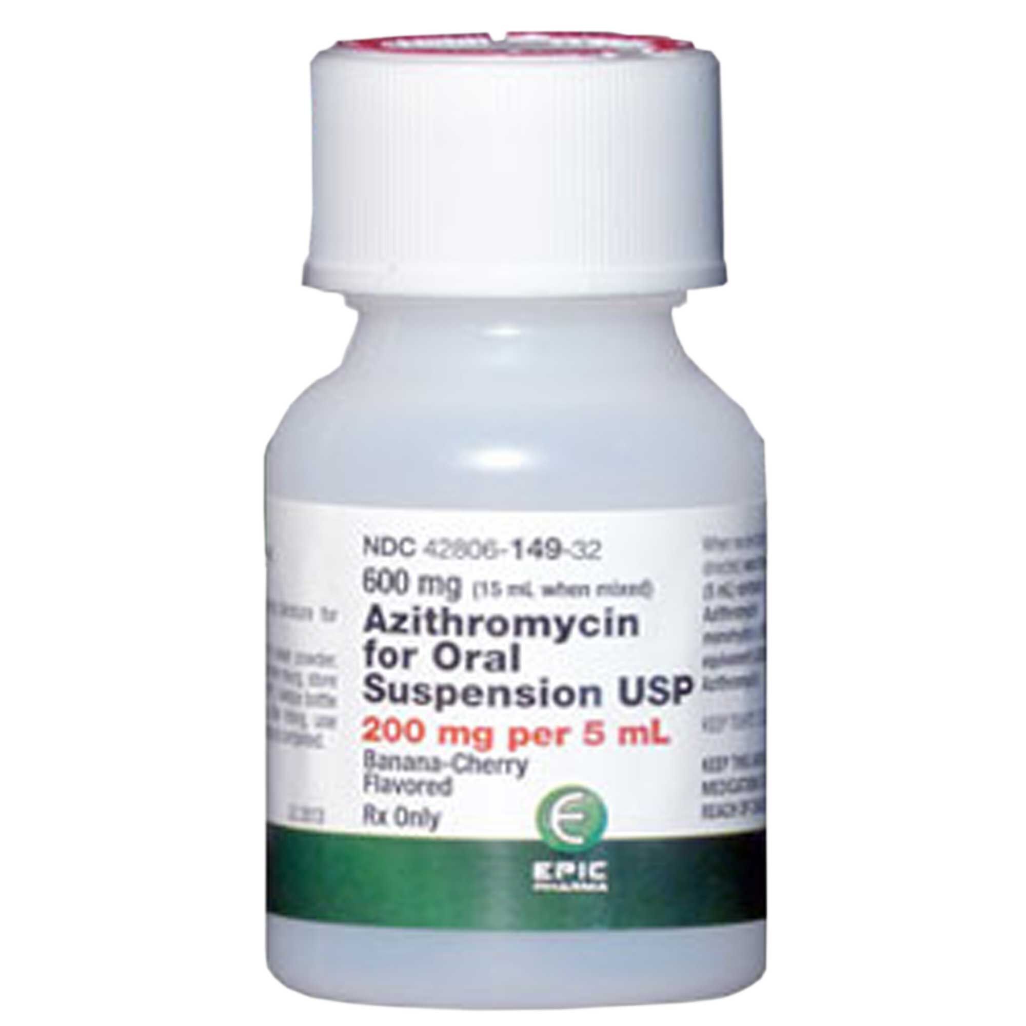 Azithromycin (Generic) Flavored For Oral Suspension, 200