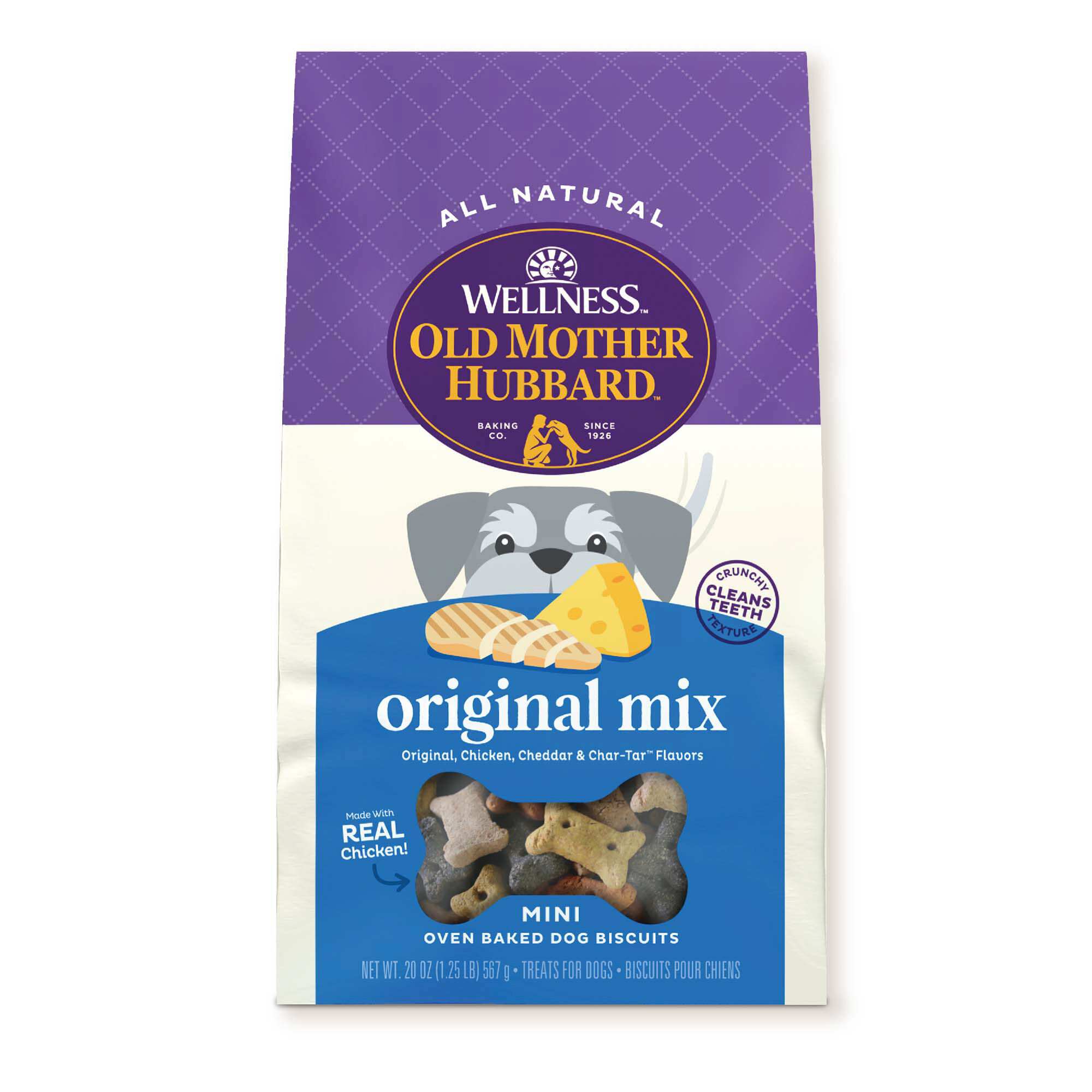 Old Mother Hubbard Classic Original Mix Natural Oven Baked Biscuits Dog Treats Mini 20 oz Bag 1800PetMeds