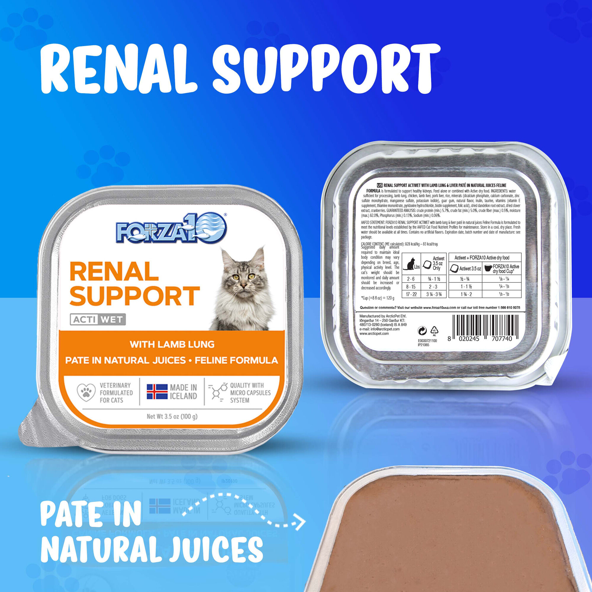 Forza10 Nutraceutic ActiWet Renal Support Lamb Recipe Wet Cat Food