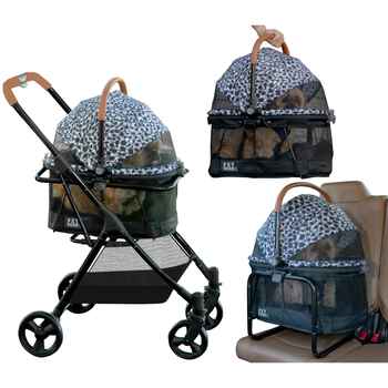 Pet Gear VIEW 360 Stroller, Booster, & Carrier Travel System for Small Dogs & Cats - Grey product detail number 1.0