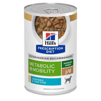 Hill's Prescription Diet Metabolic + j/d Mobility Care Vegetable & Tuna Stew Wet Dog Food - 12.5 oz Cans - Case of 12 product detail number 1.0