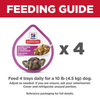 Hill's Science Diet Adult Small & Mini Breed Savory Stew with Beef & Vegetables Wet Dog Food - 3.5 oz Trays - Case of 12