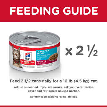 Hill's Science Diet Adult Ocean Fish Entrée Wet Cat Food - 2.9 oz Cans - Case of 24