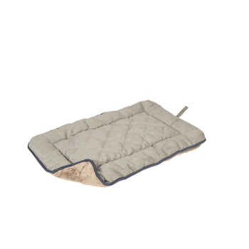Dog Gone Smart Chenille Sleeper Cushion Dog Bed - Small - 19" x 24" - Grey with Blue Trim product detail number 1.0
