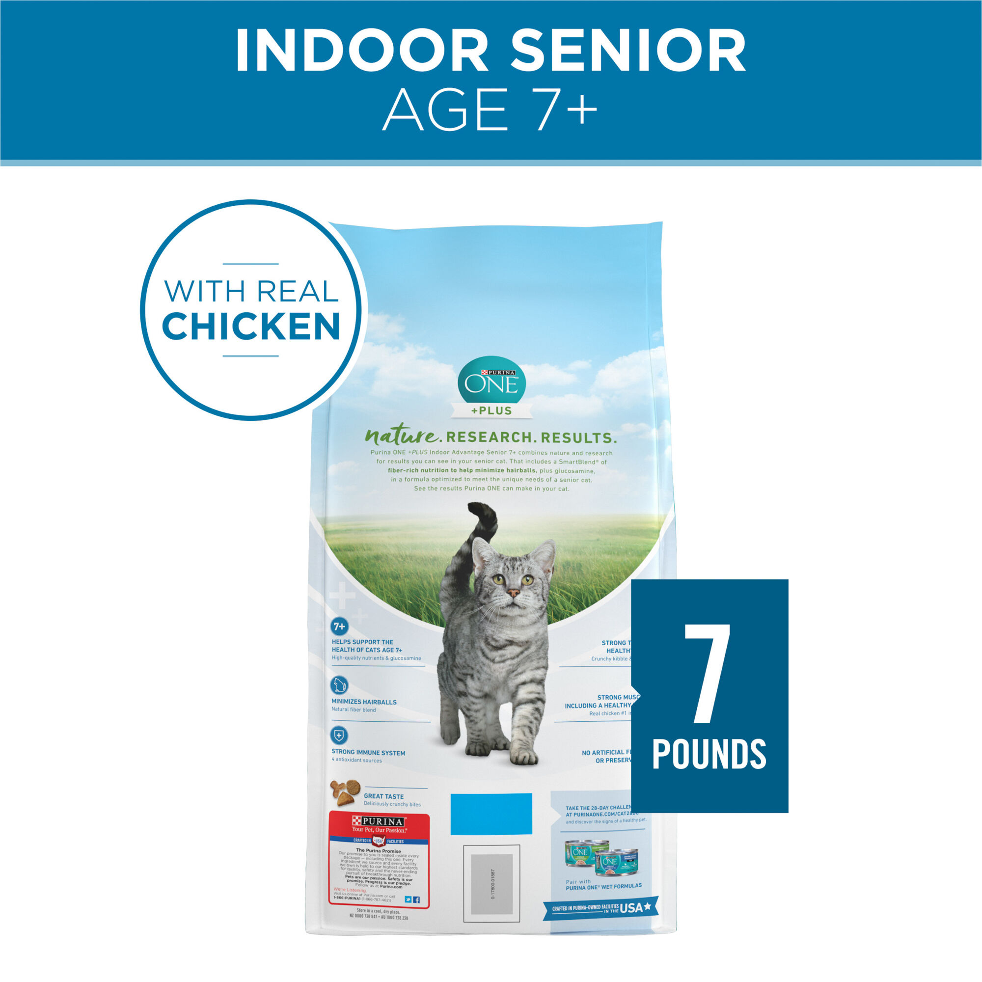 Purina ONE Plus Indoor Advantage High Protein Senior 7 Chicken