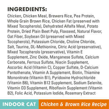 Nutro Wholesome Essentials Indoor Chicken and Brown Rice Recipe Adult Dry Cat Food 3-lb