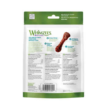 Whimzees by Wellness Brushzees Natural Grain Free Dental Chews for Dogs - Extra Small Breed - 28 count