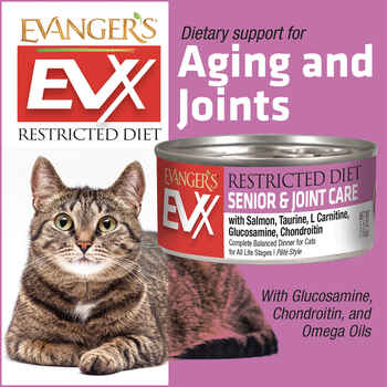 Evangers EVX Restricted Diet Senior & Joint Health Salmon Recipe Wet Cat Food - 5.5oz Cans - Case of 24