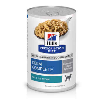 Hill's Prescription Diet Derm Complete Environmental/Food Sensitivities Rice & Egg Recipe Wet Dog Food - 13 oz Cans - Case of 12 product detail number 1.0