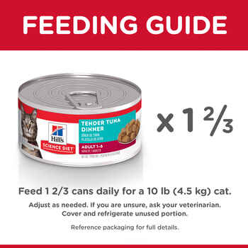 Hill's Science Diet Adult Tender Tuna Dinner Wet Cat Food - 5.5 oz Cans - Case of 24