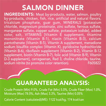 Friskies Pate Salmon Dinner Wet Cat Food 5.5 oz - Case of 24