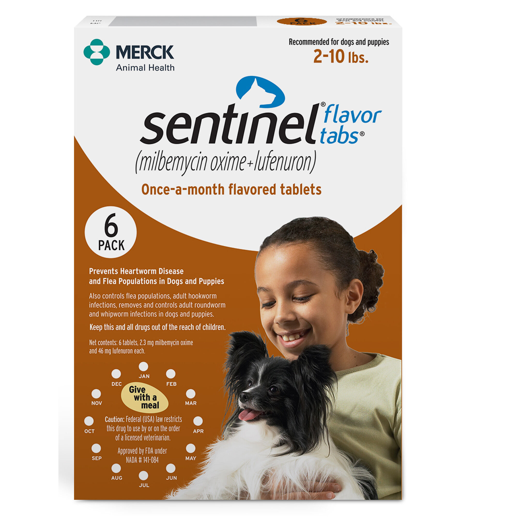 Sentinel 6pk Brown 2 10 lbs Flavor Tabs 1800PetMeds