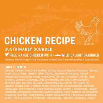 Earth Animal Wisdom Air Dried Chicken Recipe Premium Natural Dog Food 2 lb Bag
