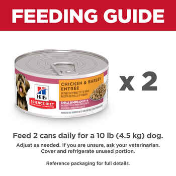 Hill's Science Diet Adult Small & Mini Breed Chicken & Barley Entrée Wet Dog Food - 5.8 oz Cans - Case of 24