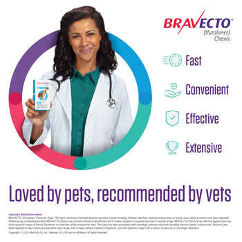 Bravecto Chews for Dogs, 4.4-9.9 lbs, 1 treatment, 112.5 mg Fluralaner