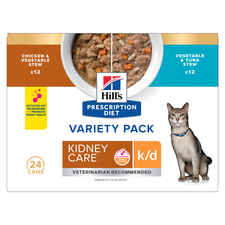 Hill's Prescription Diet k/d Kidney Care Chicken and Vegetable Stew Variety Pack Wet Cat Food-product-tile