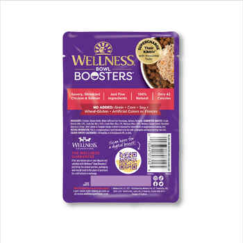 Wellness CORE Bowl Boosters Simply Shreds Chicken, Wild Salmon & Pumpkin Recipe Dog Food Topper 2.8 oz Pouch - Pack of 12