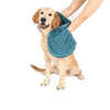 Dog Gone Smart Dirty Dog Cleaning Crew Grooming Mitt & Shammy Towel Bundle - Pacific Blue