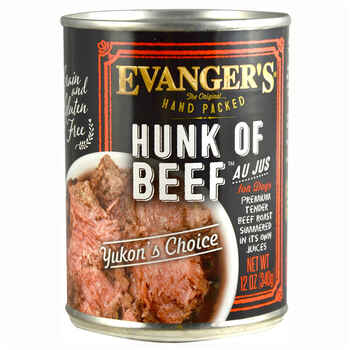 Evangers Hand Packed Hunk of Beef Canned Dog Food 12 oz, Case of 12 product detail number 1.0