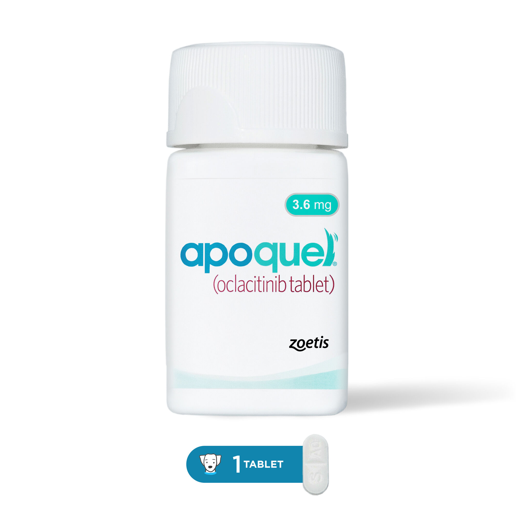 Apoquel for Dogs 3.6 mg sold per tablet 1800PetMeds