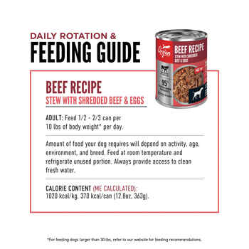ORIJEN Premium Beef Stew Recipe with Shredded Beef & Egg Wet Dog Food 12.8 oz Cans - Case of 12