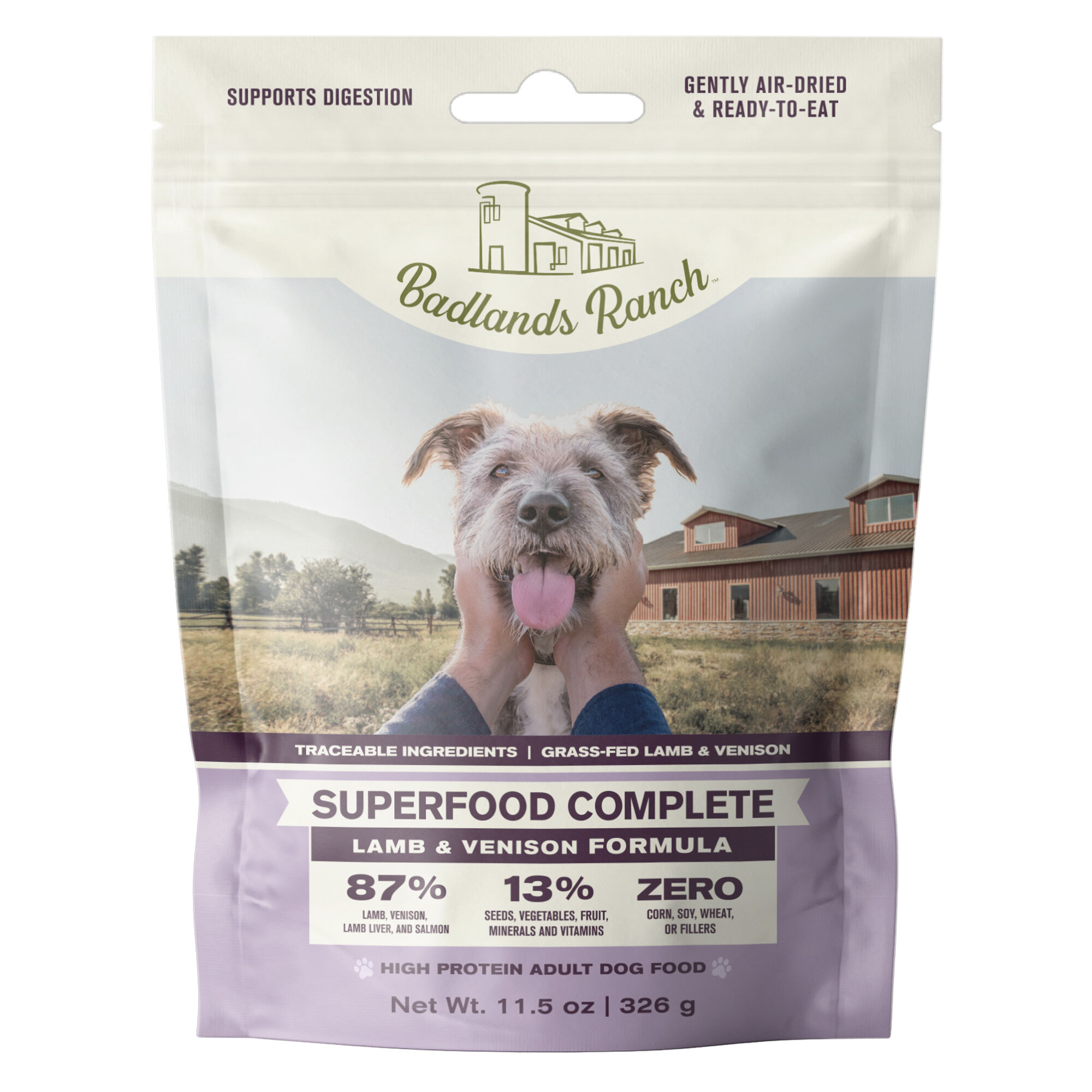 Badlands Ranch Superfood Complete Lamb Venison Formula Air Dried