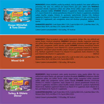 Friskies Pate Variety Pack Wet Cat Food 24 Cans - 5.5 oz