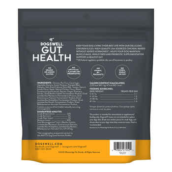 Dogswell Gut Health Slices Chicken Recipe Dog Treats 8 oz Bag