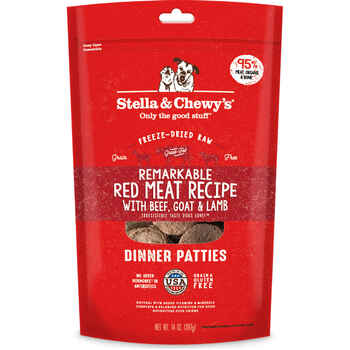 Stella & Chewy's Remarkable Red Meat Recipe Dinner Patties Freeze-Dried Raw Dog Food 14 oz Bag product detail number 1.0